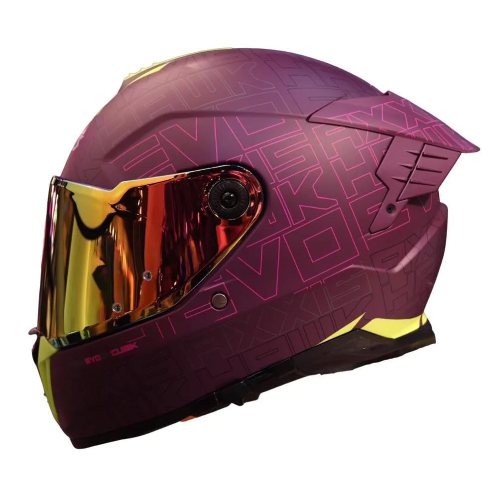 Foto 2 pulgar | Casco Axxis Hawk Spiffy Cubik C8 Rojo Talla S para Motociclista