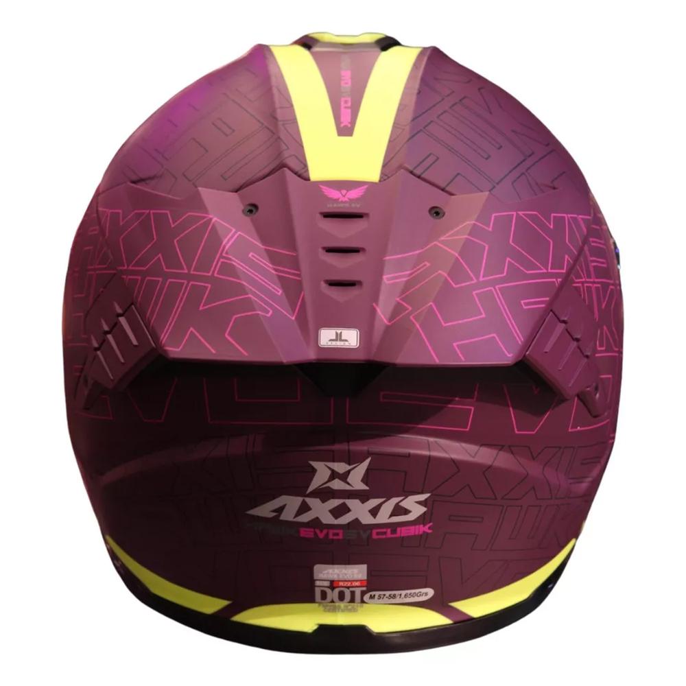 Foto 4 pulgar | Casco Axxis Hawk Spiffy Cubik C8 Rojo Talla S para Motociclista