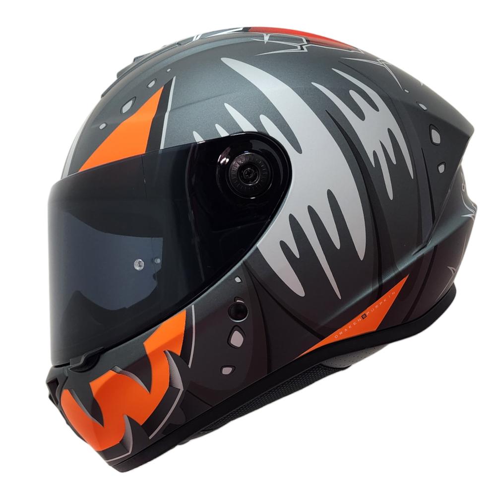 Casco Axxis Draken Pumpkin Gris Talla L para Motociclista