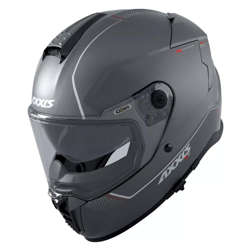 Casco para Moto Axxis Titanium Matte Talla L Hawk Solid