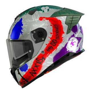 Foto 1 | Casco Integral Para Motocicleta Axxis Talla L Hawk Sick Color Gris