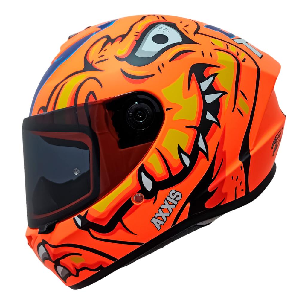 Casco Cerrado Para Motociclista Axxis Draken C4 Naranja $1,850