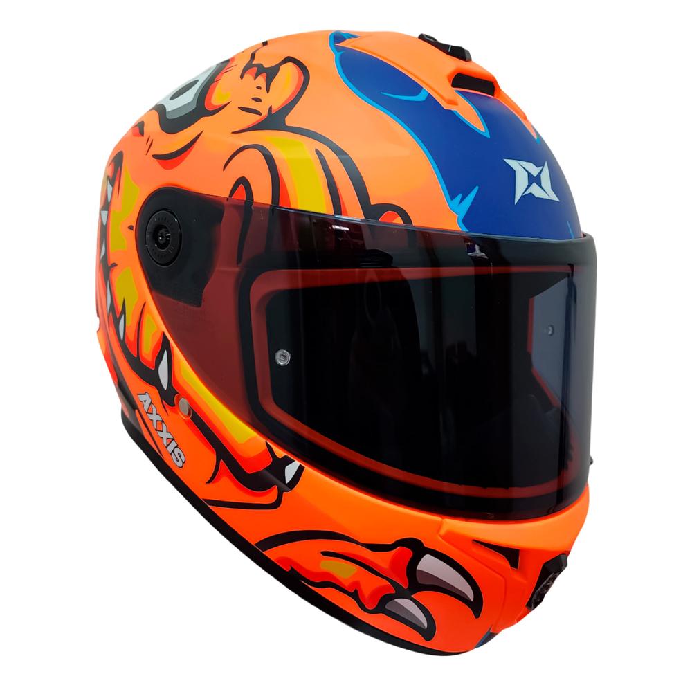 Foto 2 | Casco Cerrado Para Motociclista Axxis Draken C4 Naranja