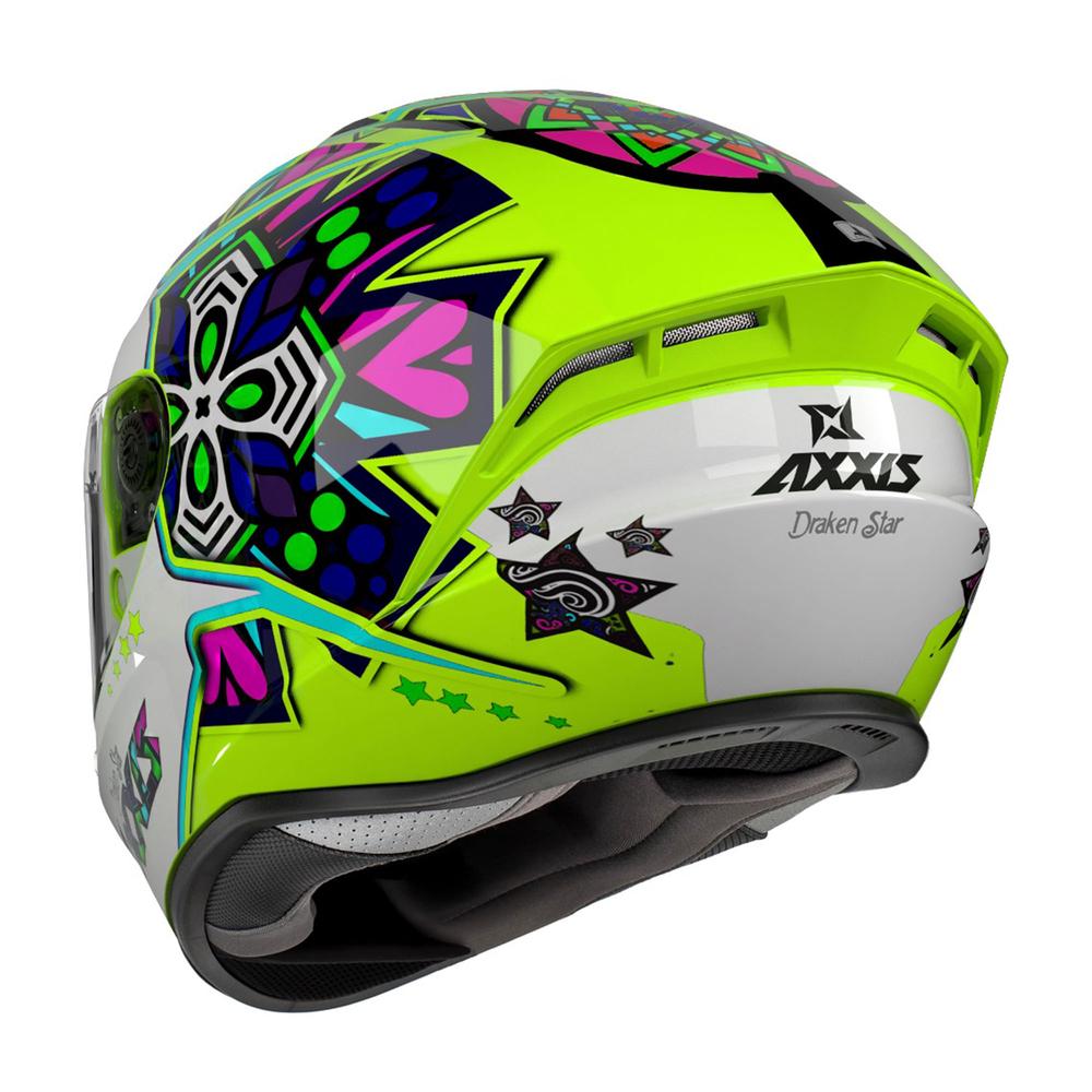 Foto 2 | Casco Cerrado Para Motociclista Axxis Draken Star C3 Amarillo