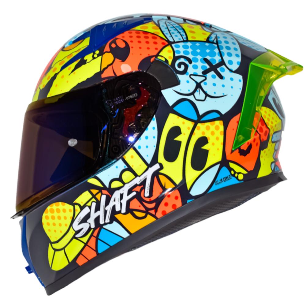 Foto 2 pulgar | Casco Cerrado Para Motociclista Shaft 526sp Twist Amarillo