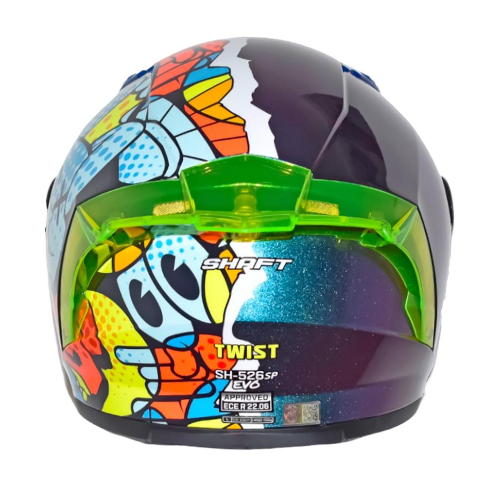 Foto 3 pulgar | Casco Cerrado Para Motociclista Shaft 526sp Twist Amarillo