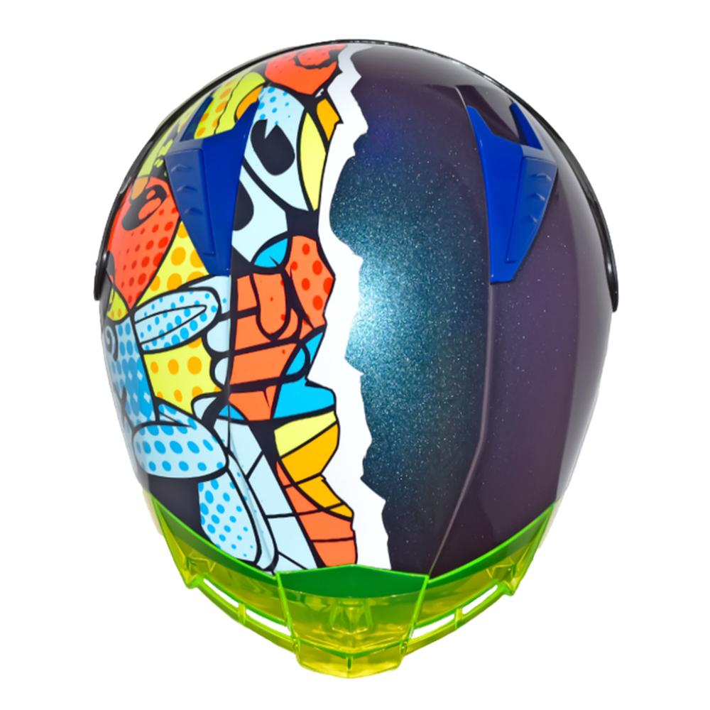 Foto 4 pulgar | Casco Cerrado Para Motociclista Shaft 526sp Twist Amarillo