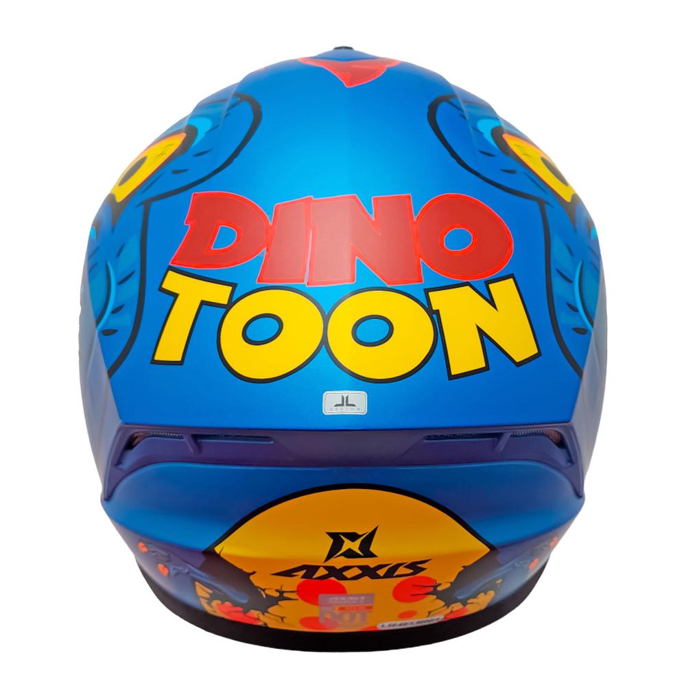 Foto 5 pulgar | Casco Cerrado Para Motociclista Axxis Draken Dinotoon C7 Azul