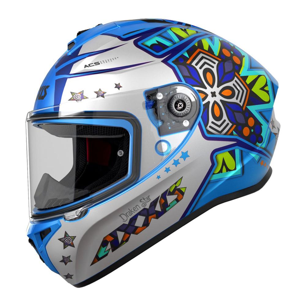 Casco Cerrado Para Motociclista Axxis C7 Azul