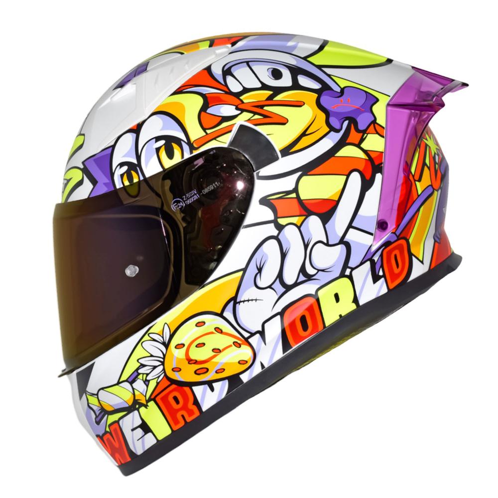 Casco Cerrado Para Motociclista Shaft 526sp Weird Multicolor