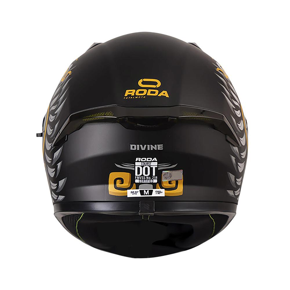 Foto 4 pulgar | Casco Roda Course Negro Dorado Divine Mate Mica Humo Cerrado Svs Negro