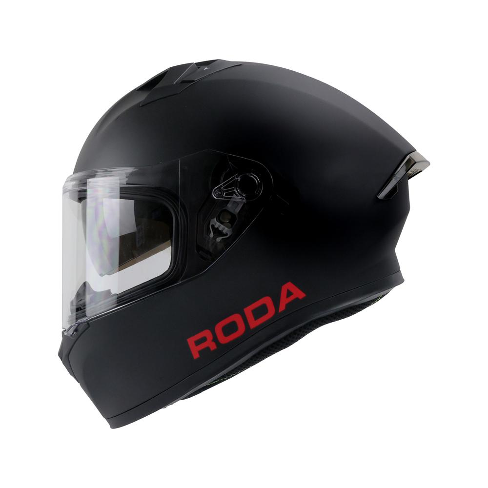 Casco Roda Course Negro Mate Logo Rojo Cerrado Svs Negro $1,495