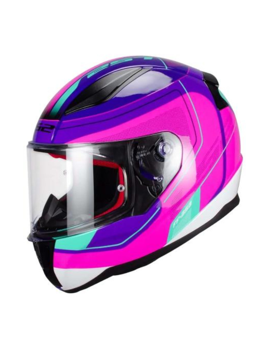 Foto 4 pulgar | Casco para Motocilista LS2 FF353 Rapid 2 Graphic Rosa con Morado