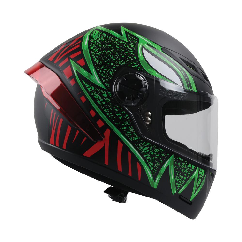 Casco Ghira Ghevolv Negro/Rojo Mate Luchax Cerrado