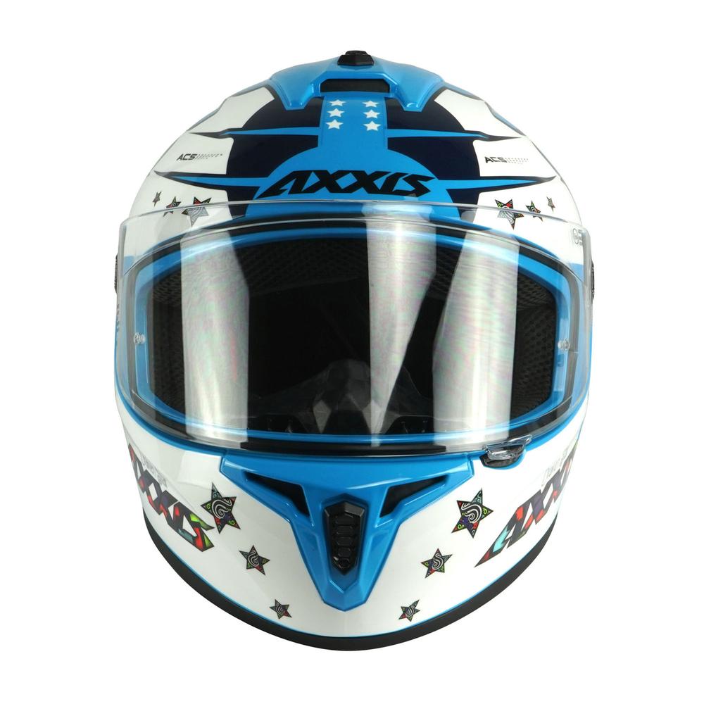 Foto 3 pulgar | Casco para Motociclista Axxis Draken Star Azul Talla M