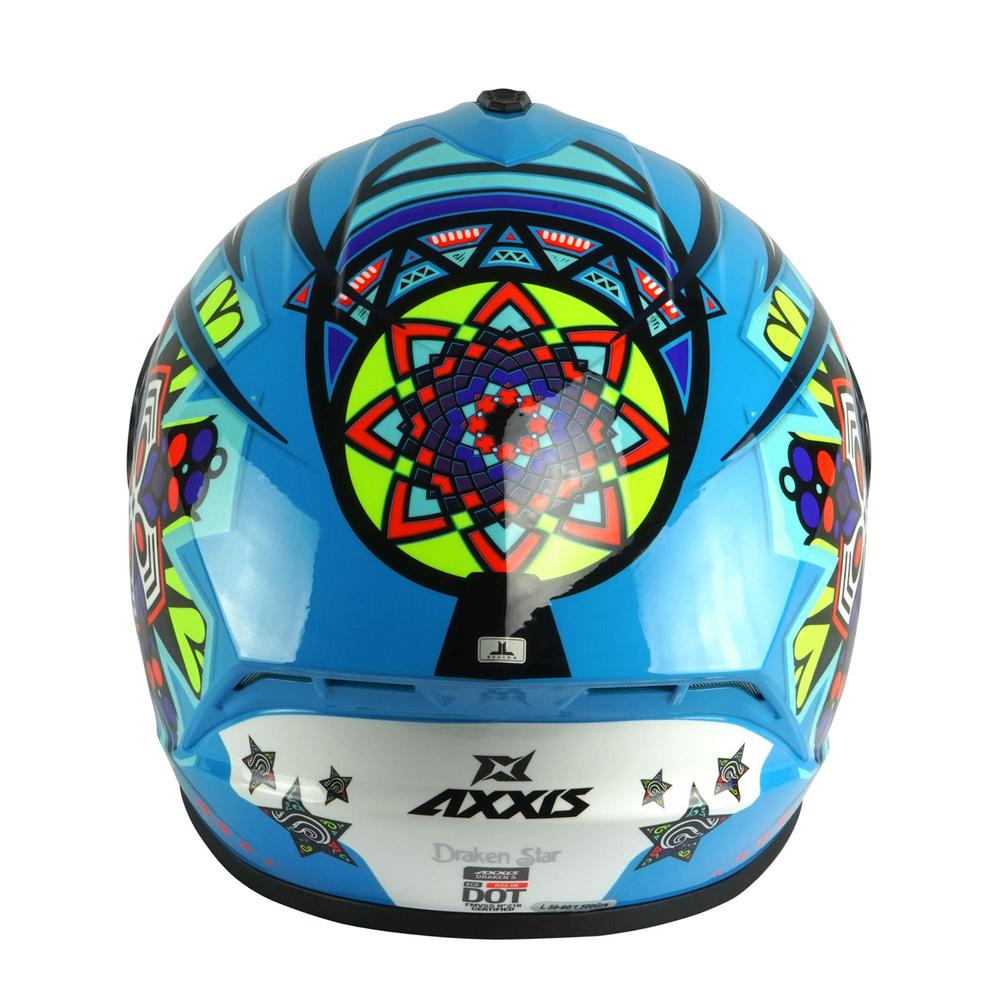 Foto 4 pulgar | Casco para Motociclista Axxis Draken Star Azul Talla M