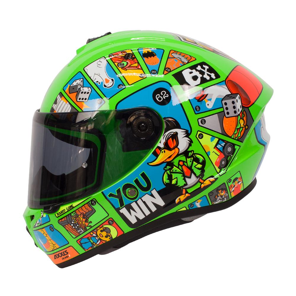 Foto 2 pulgar | Casco Axxis Draken Goose Verde Talla M para Motociclista