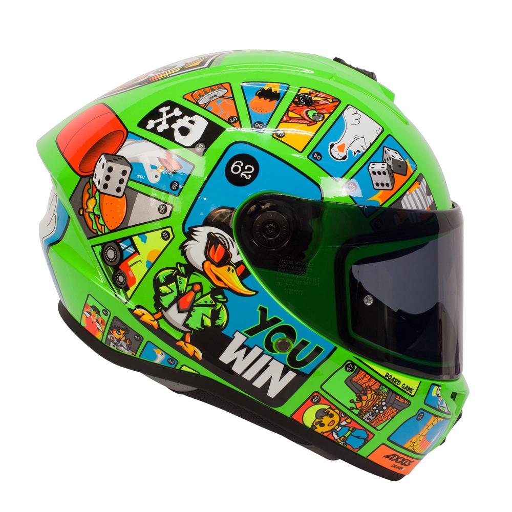 Foto 4 pulgar | Casco Axxis Draken Goose Verde Talla M para Motociclista