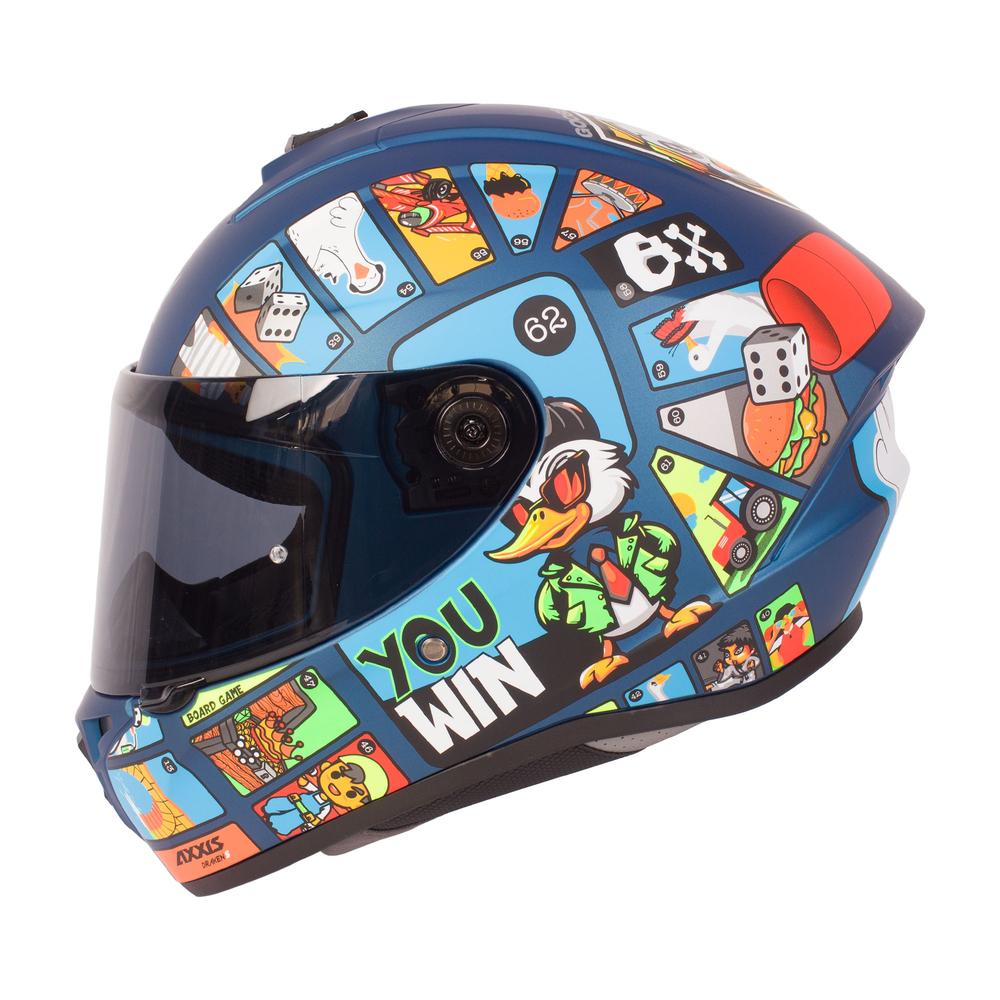 Foto 2 pulgar | Casco Axxis Draken Goose Azul Talla M para Motociclista