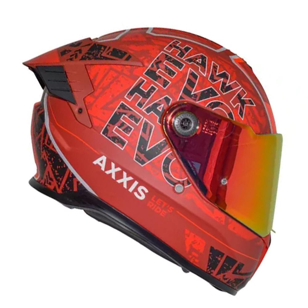 Foto 3 pulgar | Casco Axxis Hawk Let's Ride Rojo Talla M para Motociclista