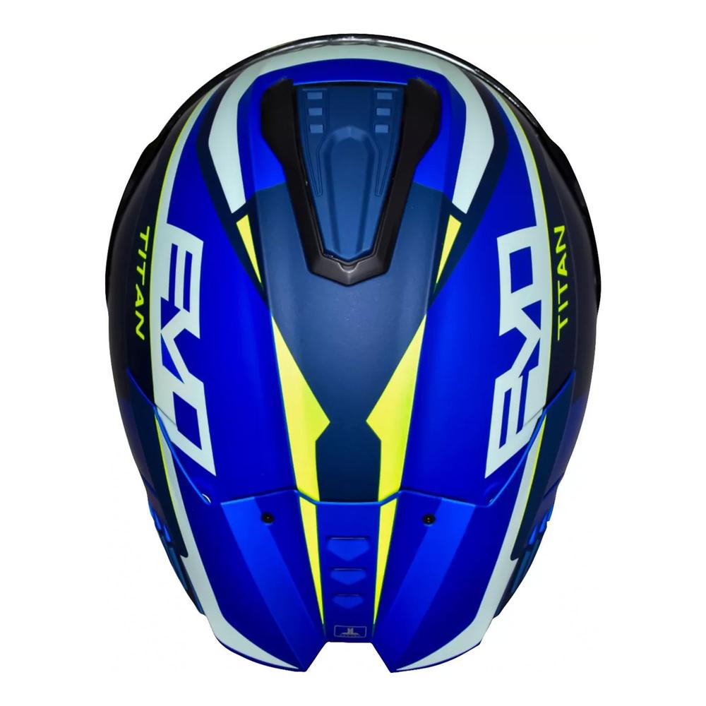 Foto 3 pulgar | Casco Axxis Hawk Titan Azul Talla M para Motociclista