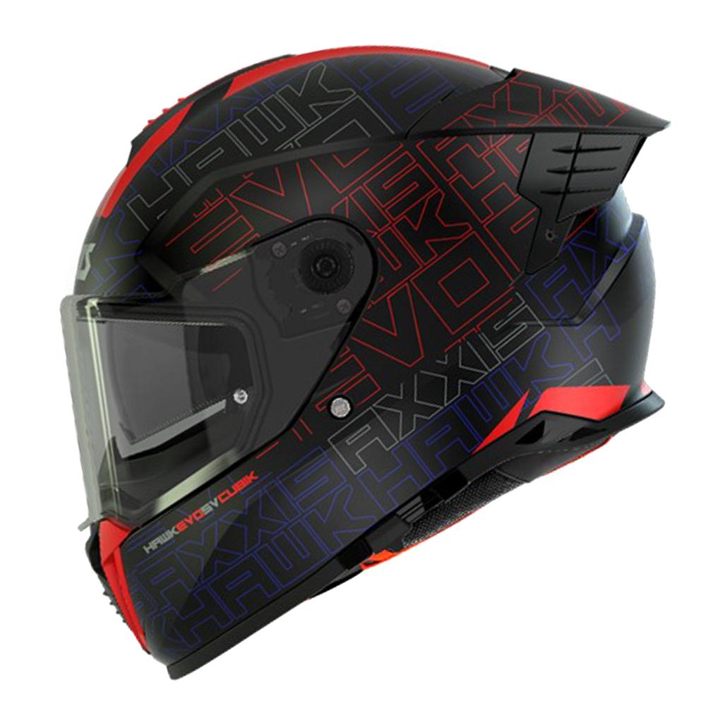 Foto 2 pulgar | Casco Para Motociclista Talla M Cerrado Hawk Cubik B4 Naranja Fluor Matte Axxis