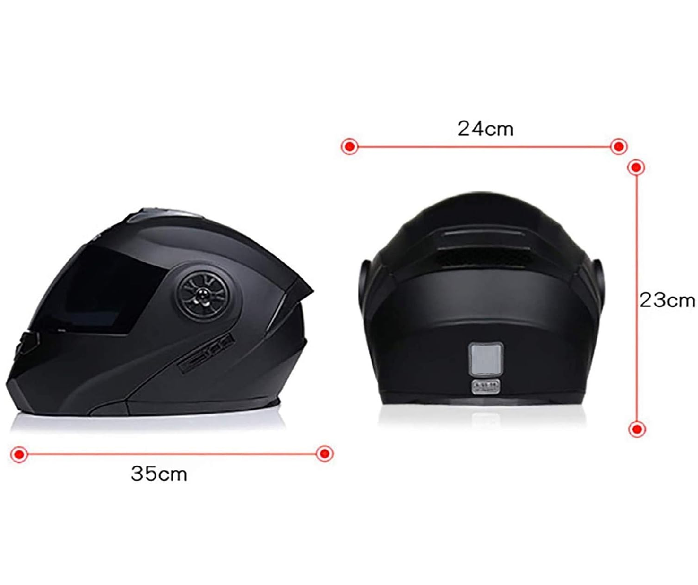 Foto 3 pulgar | Casco Moto Abatible Ch Eo Safe Imports Esi-13772 Negro