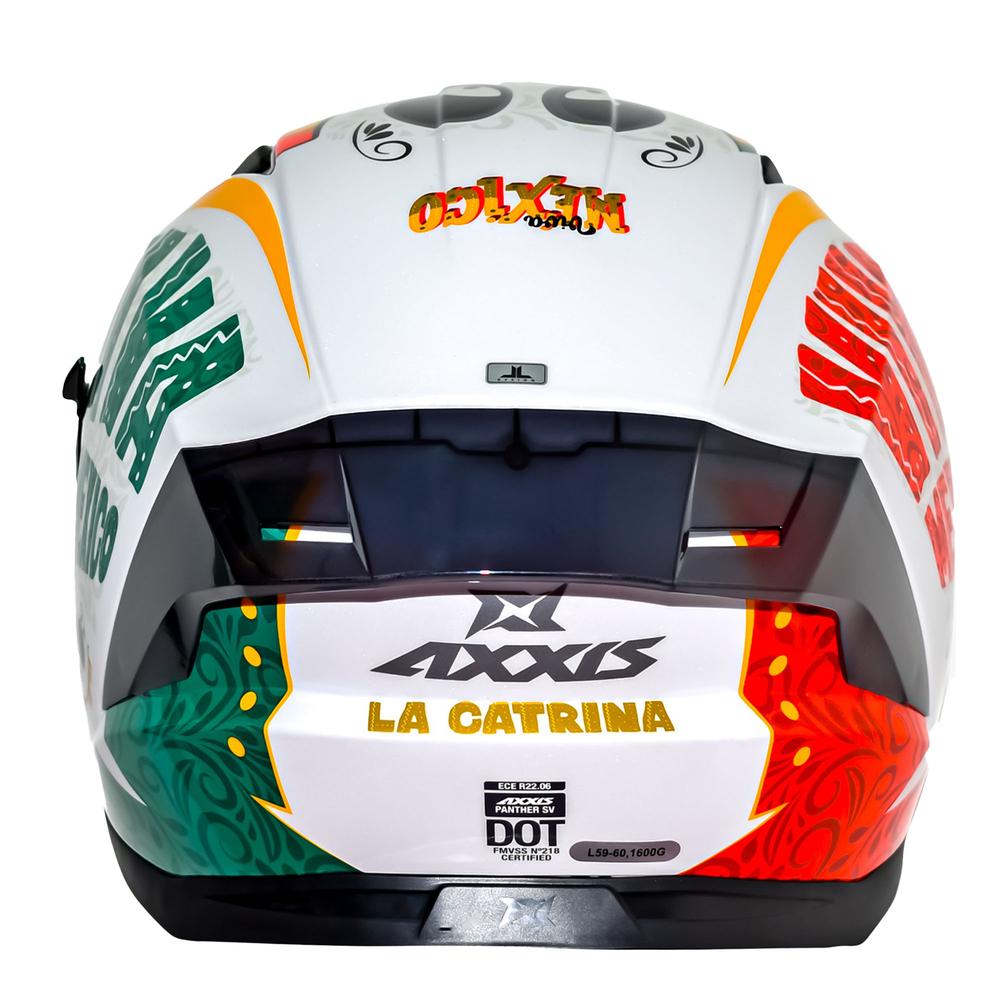 Foto 5 pulgar | Casco Axxis Panther A6 Blanco para Motociclista Talla M