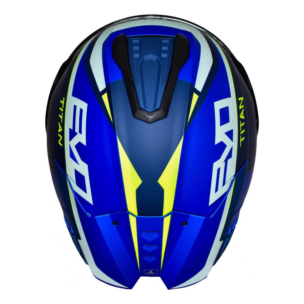 Foto 3 pulgar | Casco Para Moto Talla S Hawk Titan B7 Azul Mate Axxis