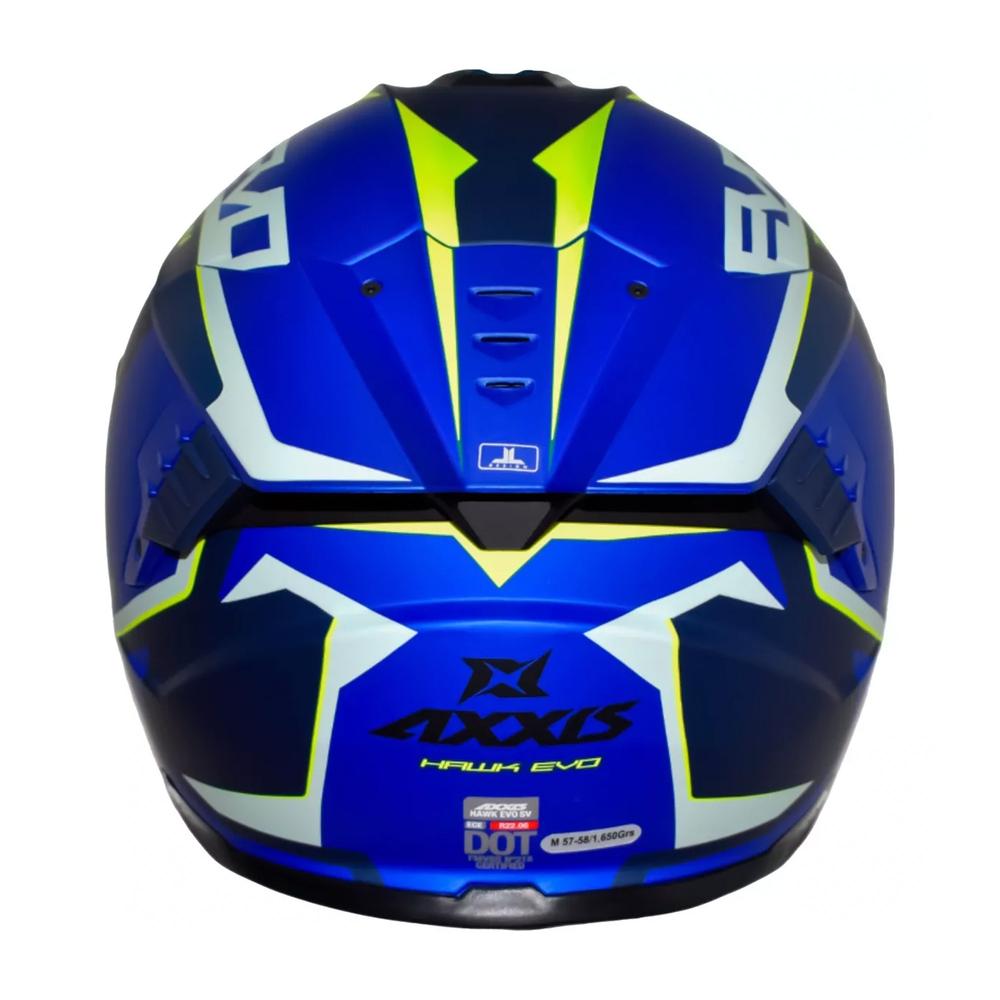 Foto 4 pulgar | Casco Para Moto Talla S Hawk Titan B7 Azul Mate Axxis