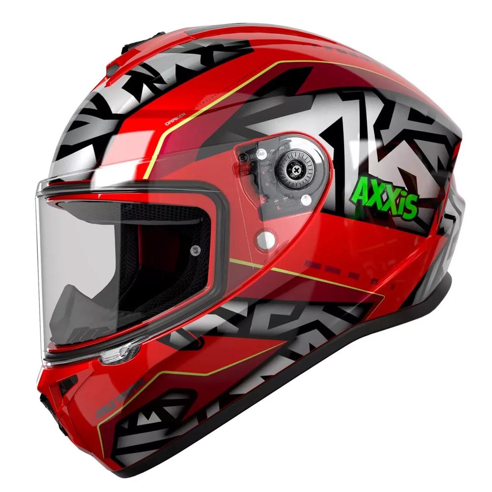 Foto 2 pulgar | Casco Para Motociclista Talla M Integral Draken Jolly C5 Rojo Matte Axxis