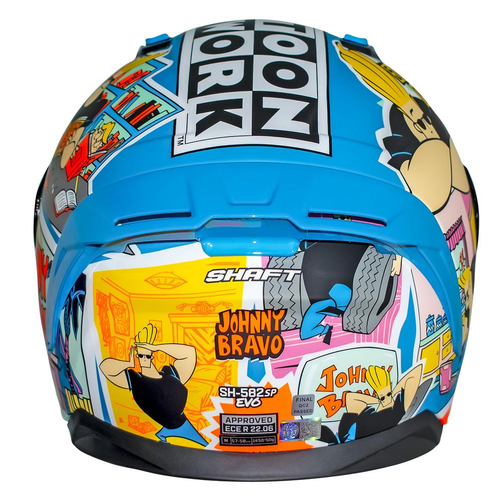 Foto 3 pulgar | Casco Para Motociclista Talla Xl Integral Johnny Bravo Shaft