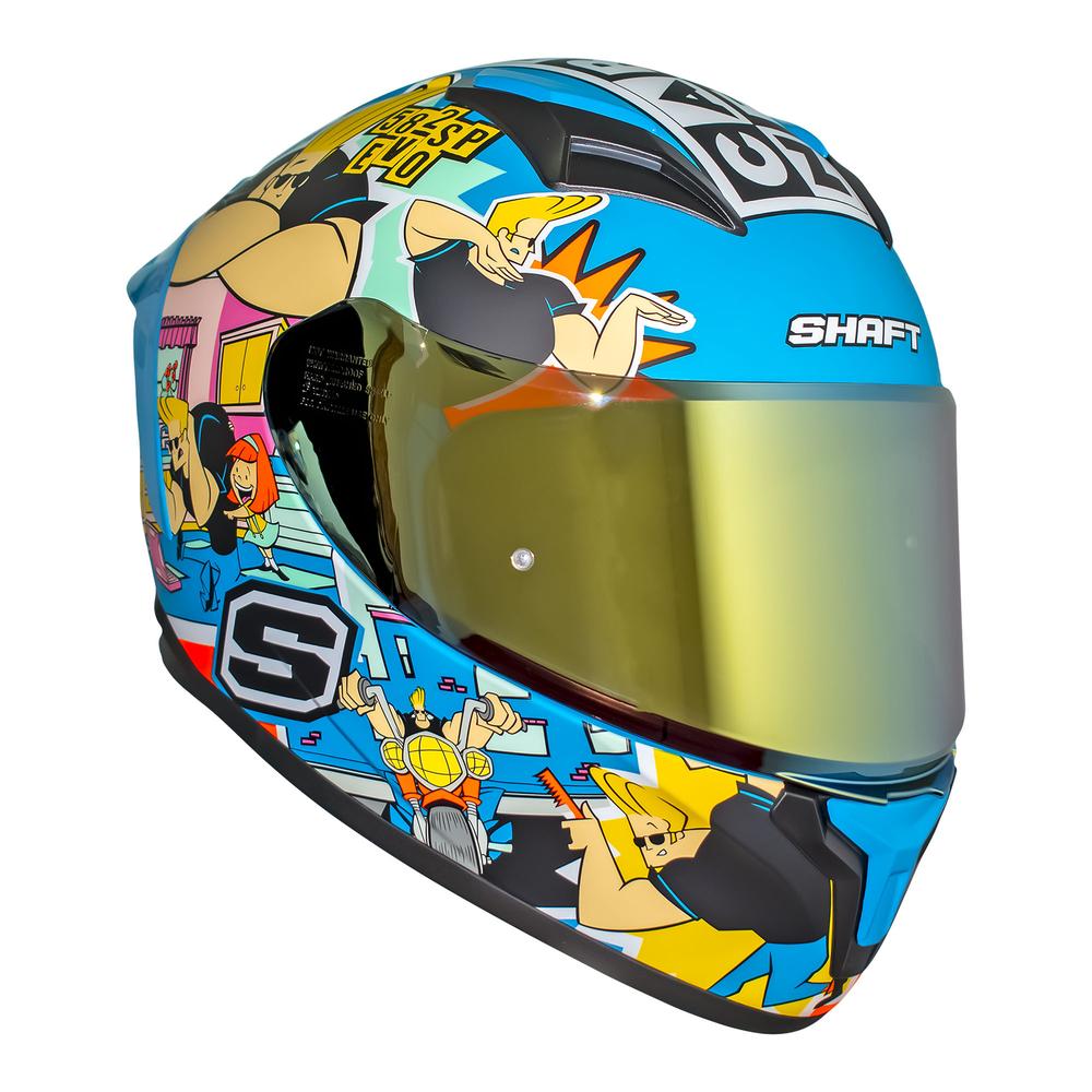 Foto 5 pulgar | Casco Para Motociclista Talla Xl Integral Johnny Bravo Shaft