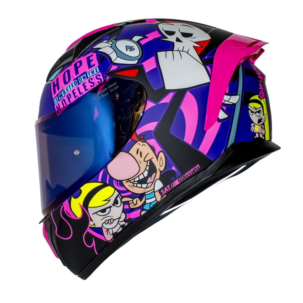 Casco Para Motociclista Talla L Integral Billy Mandy Shaft