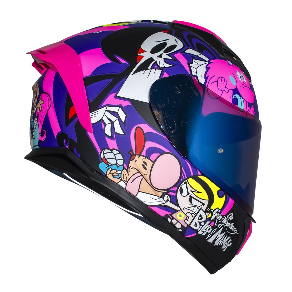 Foto 3 pulgar | Casco Para Motociclista Talla L Integral Billy Mandy Shaft