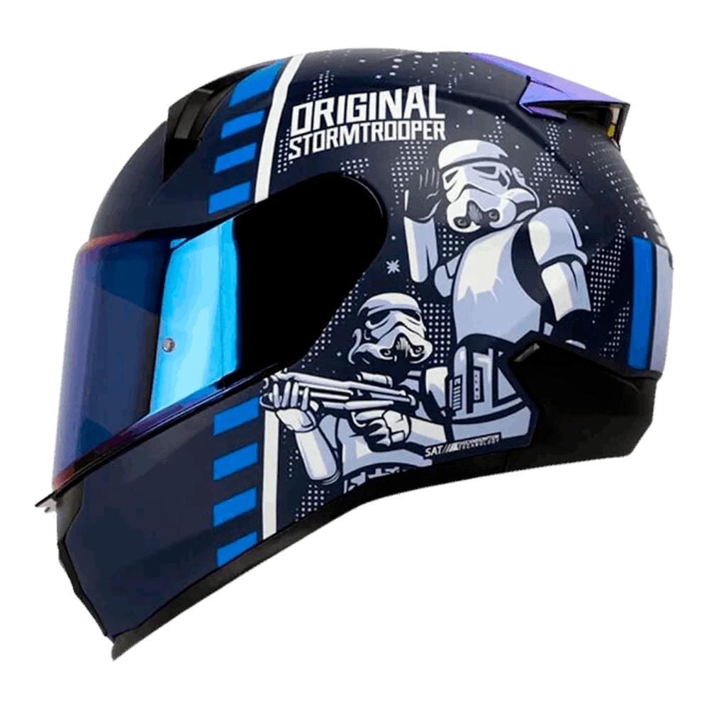 Casco Para Motociclista Talla M Integral Storm Azul Navy Matte Azul Shaft $2,430