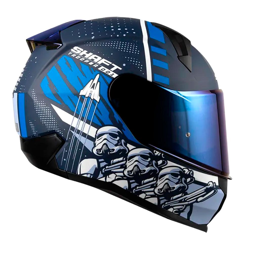 Foto 4 pulgar | Casco Para Motociclista Talla M Integral Storm Azul Navy Matte Azul Shaft