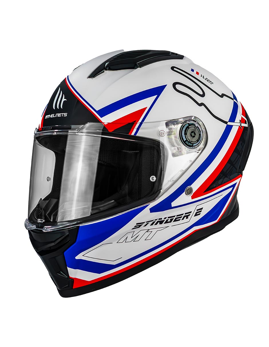 Foto 2 pulgar | Casco Moto Mt Helmets Stinger 2 Grand Prix Francia Ece2206