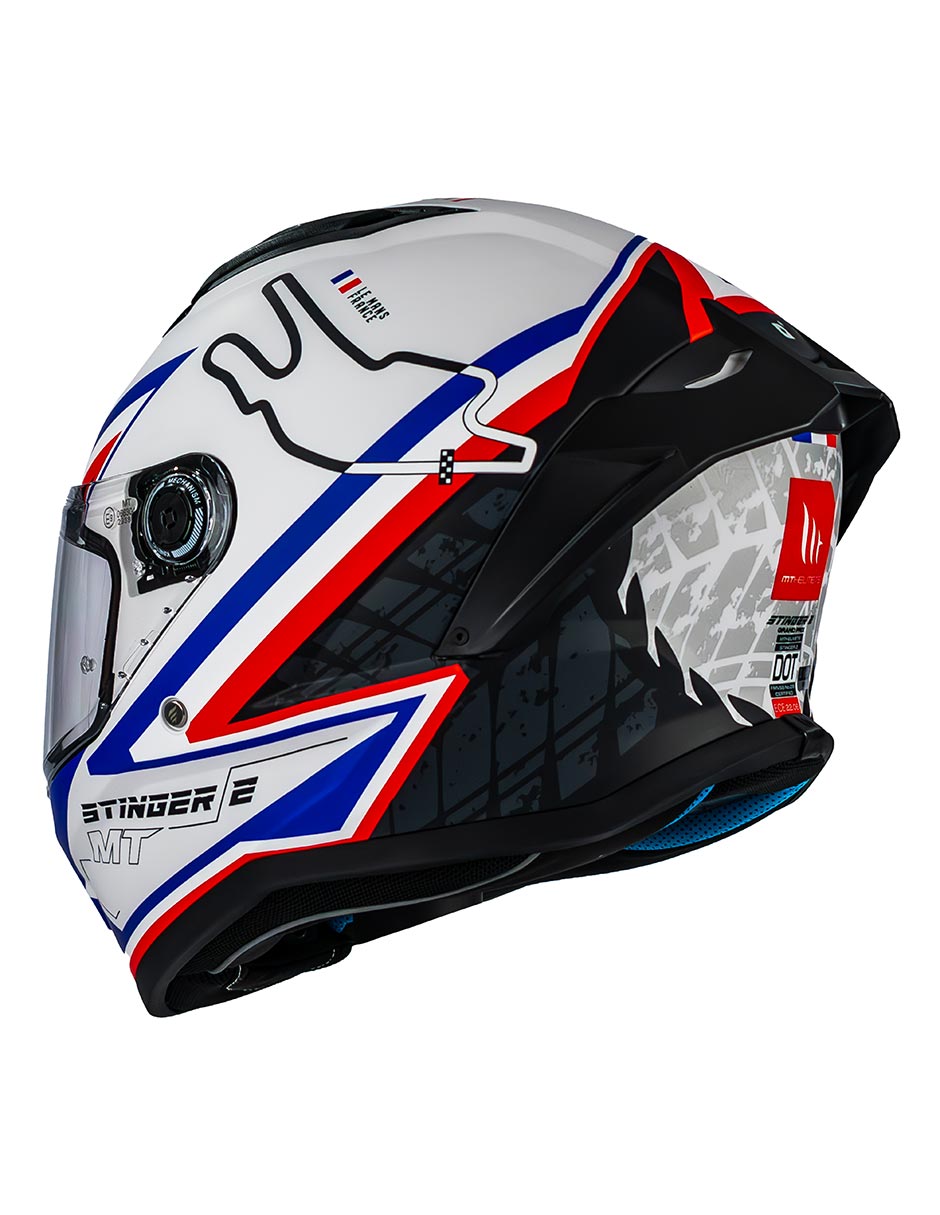 Foto 4 pulgar | Casco Moto Mt Helmets Stinger 2 Grand Prix Francia Ece2206