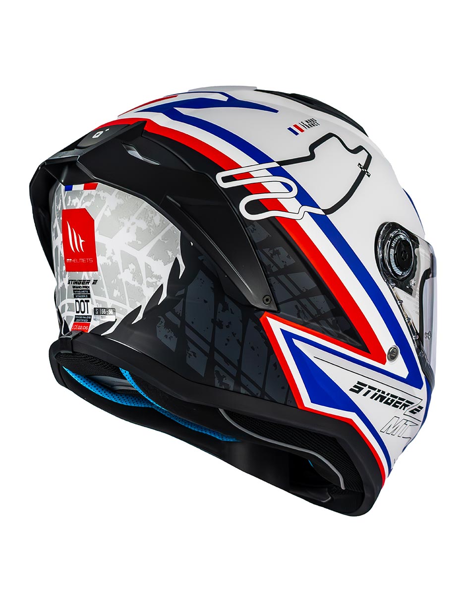 Foto 7 pulgar | Casco Moto Mt Helmets Stinger 2 Grand Prix Francia Ece2206