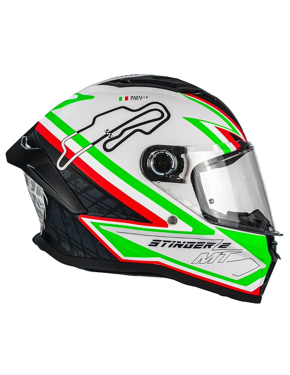 Foto 3 pulgar | Casco Moto Mt Helmets Stinger 2 Grand Prix A6 Italia Ece2206