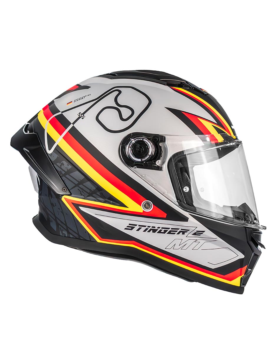 Foto 3 pulgar | Casco Moto Mt Helmets Stinger 2 Grand Prix Alemania Ece2206