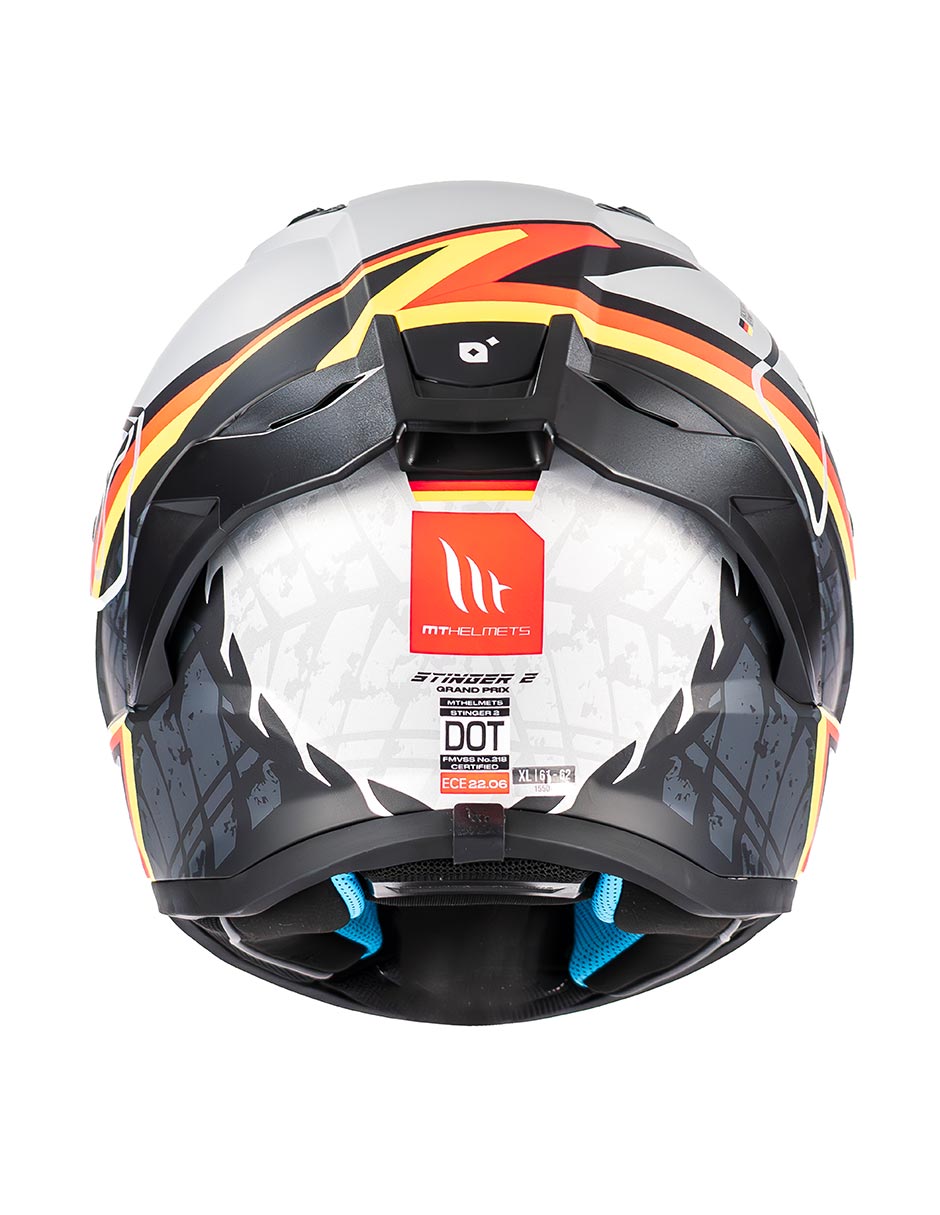 Foto 5 pulgar | Casco Moto Mt Helmets Stinger 2 Grand Prix Alemania Ece2206