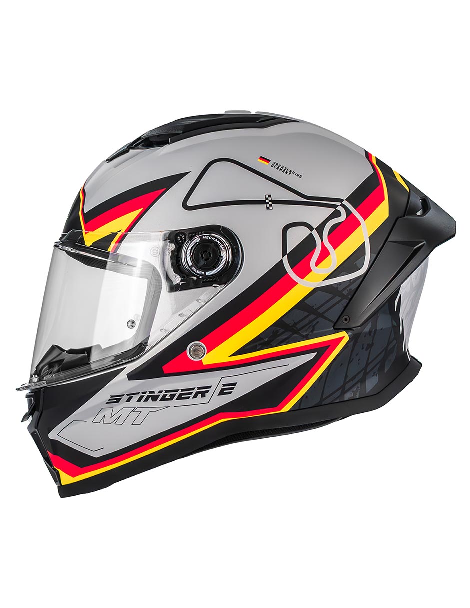 Foto 7 pulgar | Casco Moto Mt Helmets Stinger 2 Grand Prix Alemania Ece2206