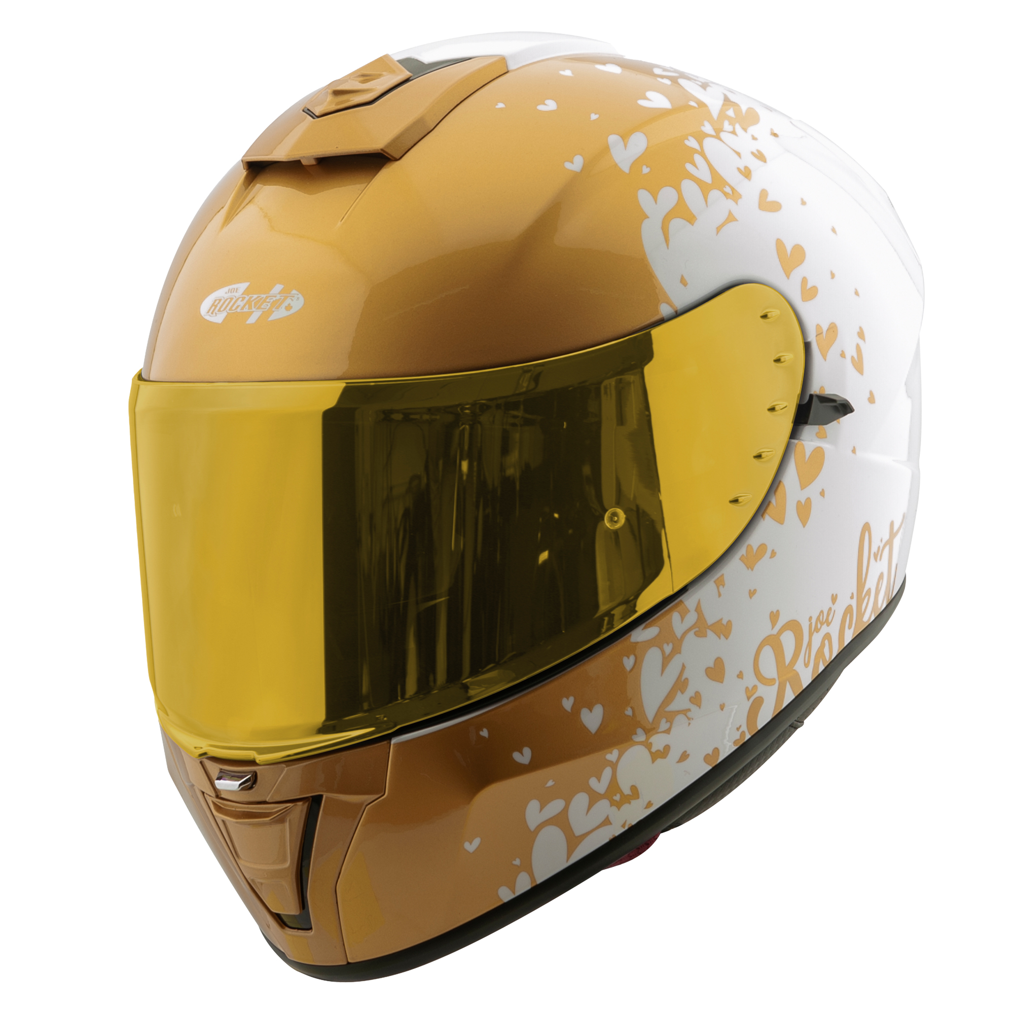 Foto 2 pulgar | Casco Integral  Joe Rocket Rkt 15 Heart Breaker Blanco Dorado