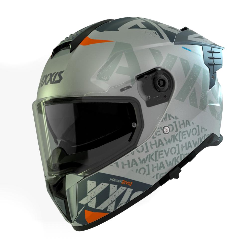 Foto 2 | Casco Para Motociclista Talla M Cerrado Hawk Spiffy C2 Gris Matte Axxis