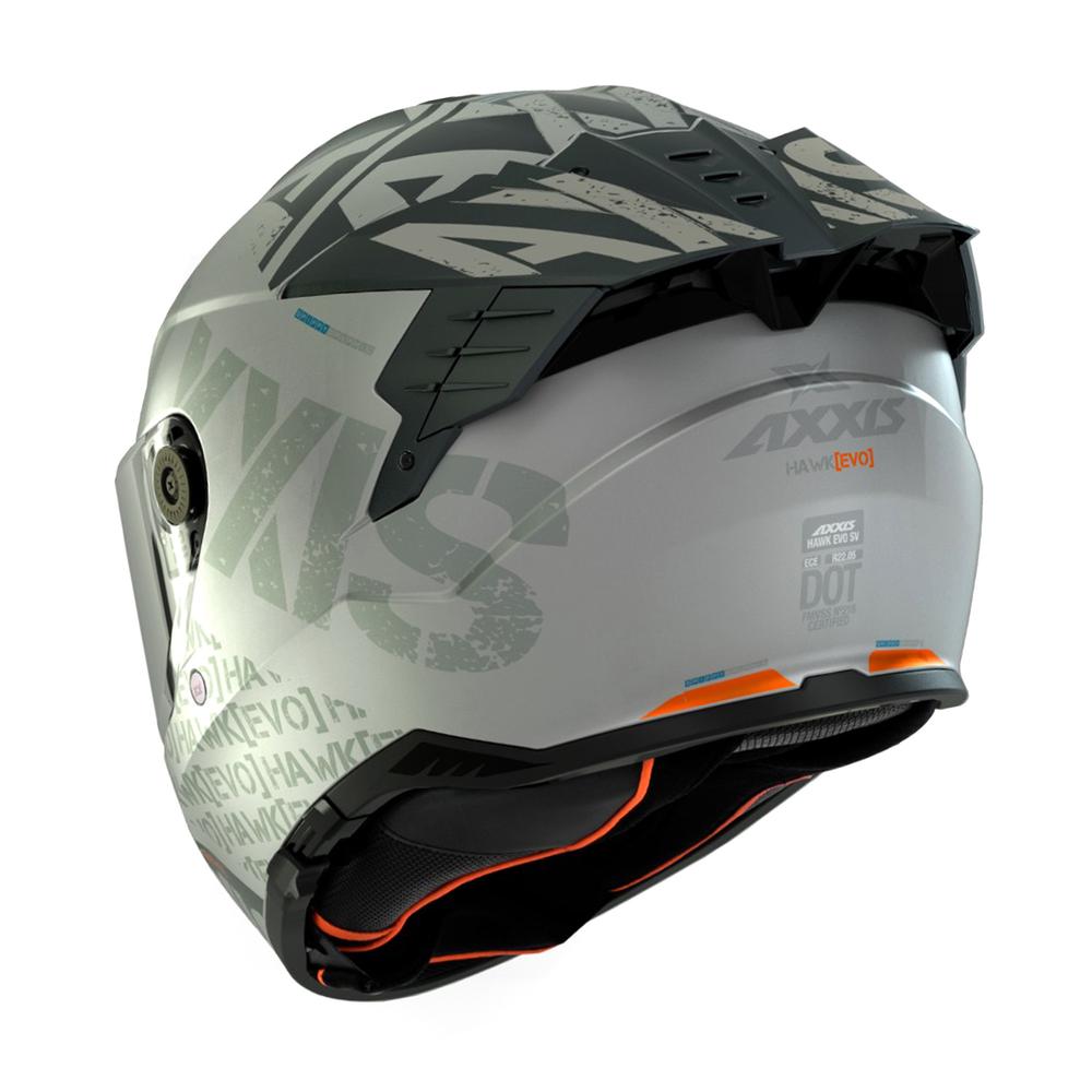 Foto 4 pulgar | Casco Para Motociclista Talla M Cerrado Hawk Spiffy C2 Gris Matte Axxis