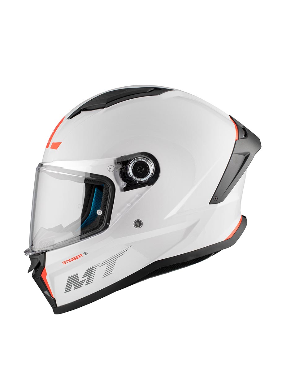 Foto 3 pulgar | Casco De Moto Mt Helmets Stinger 2 A0 Solid Blanco