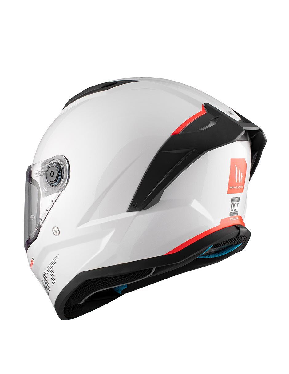 Foto 4 pulgar | Casco De Moto Mt Helmets Stinger 2 A0 Solid Blanco