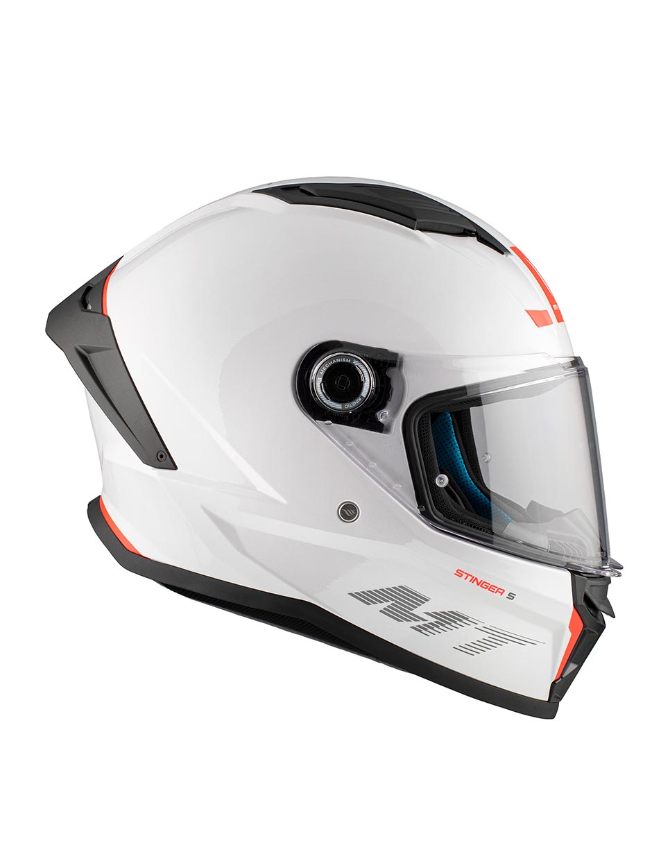 Foto 6 pulgar | Casco De Moto Mt Helmets Stinger 2 A0 Solid Blanco